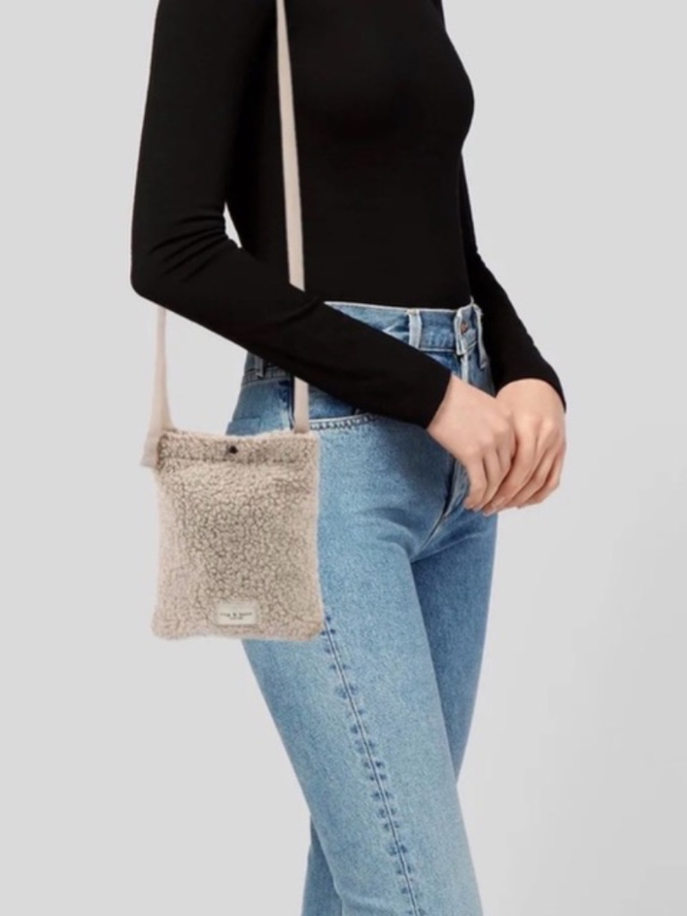 Rag & Bone Cream Sherpa Crossbody Purse